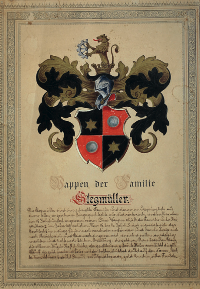 Historic coat of arms of the Stegmüller family